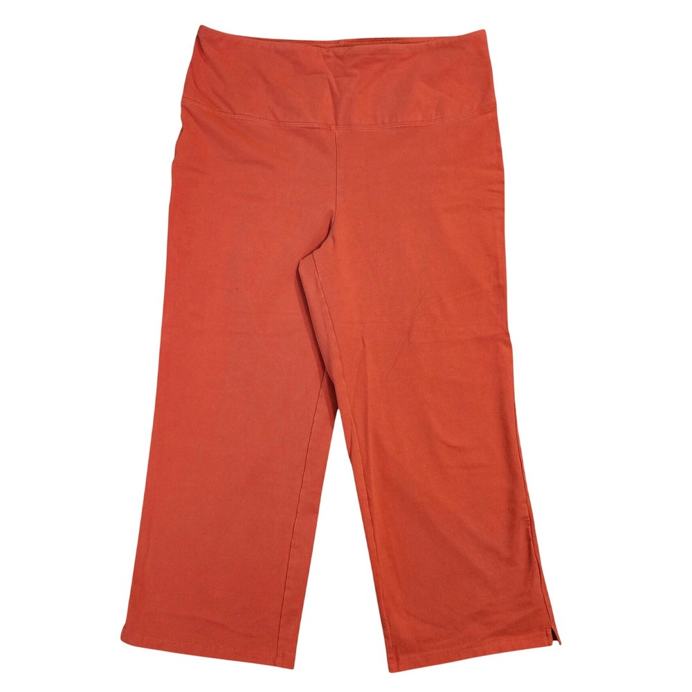 Women with Control Women's M Bold Colorful Orange Cropped Wide Leg Yoga Pants